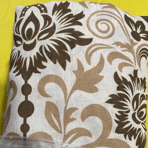Elegant Brown and Tan Floral Cushion Cover